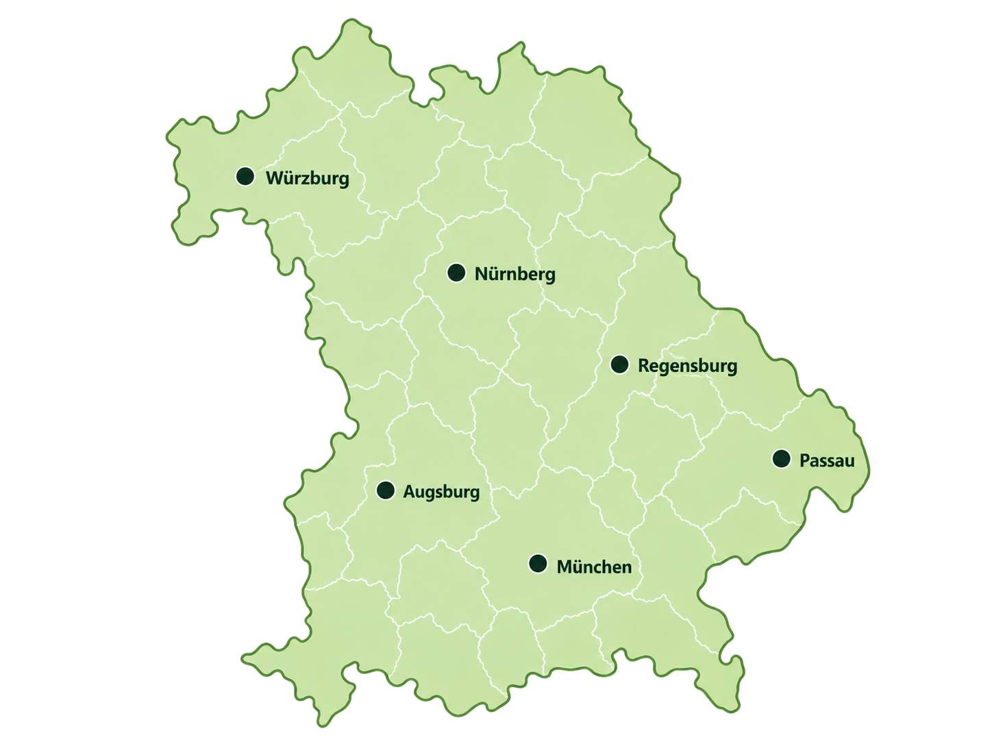 Karte Bayern
