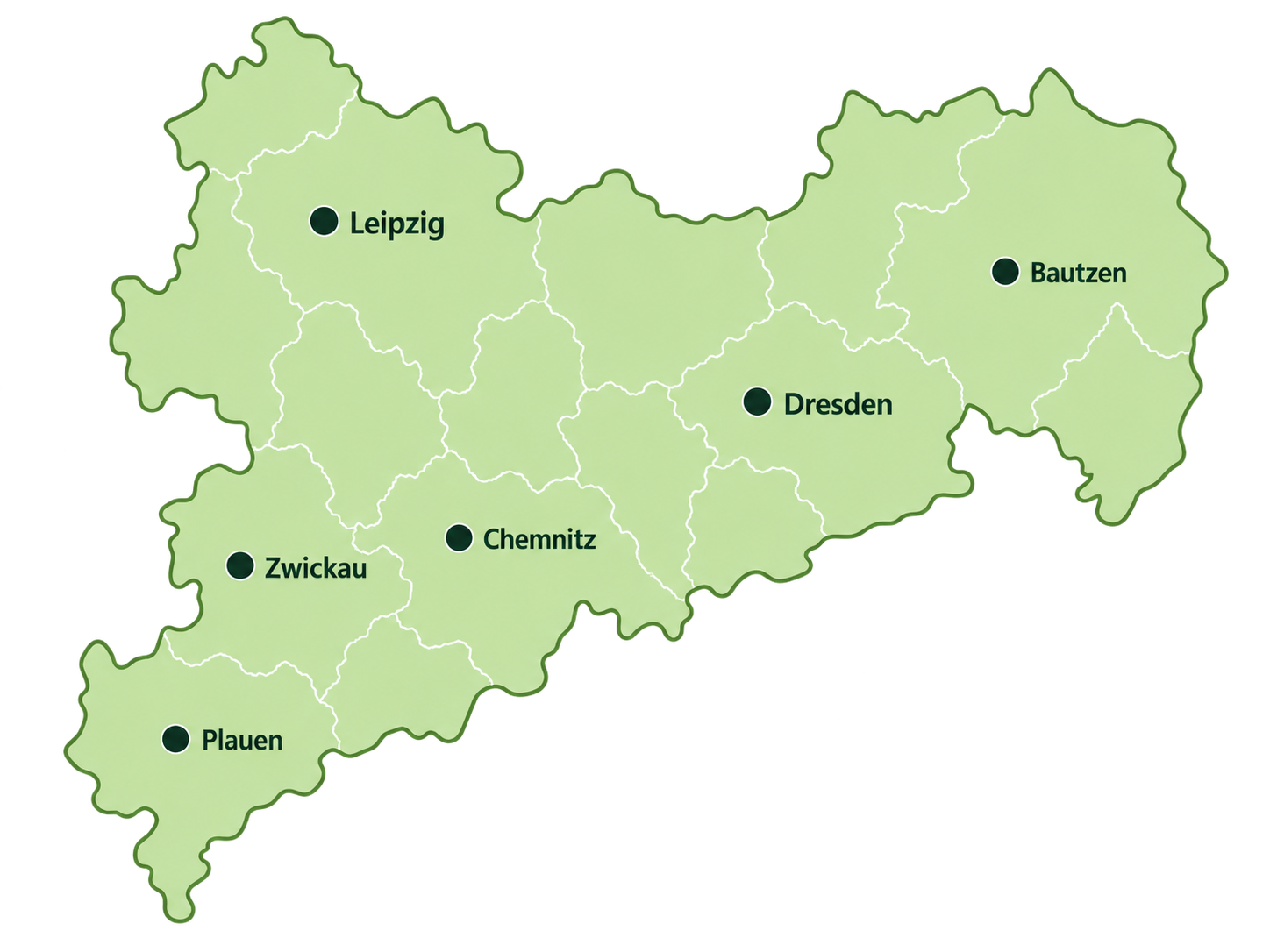 Karte Sachsen
