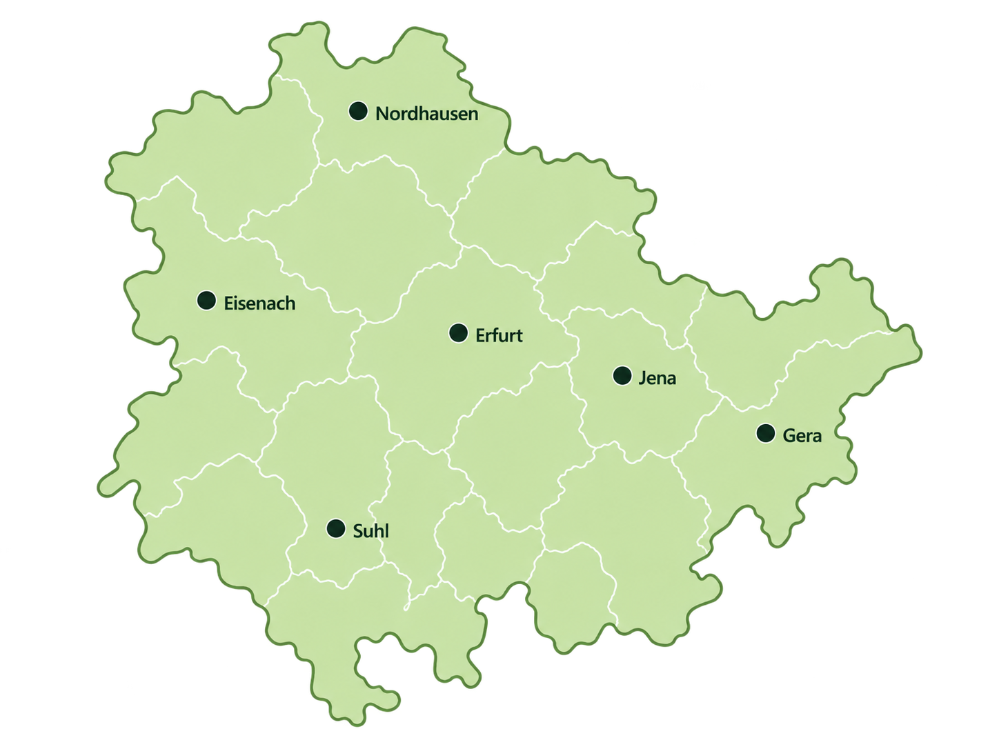 Karte Thüringen